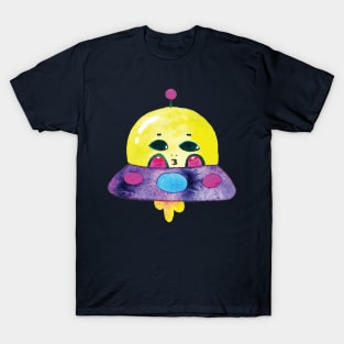 cute ufo towards outer space T-Shirt